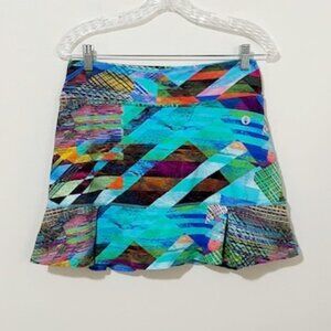 Dona Jo JoJo Skirt Skort Seabreeze Print Golf Tennis Pickleball Size 2 / L